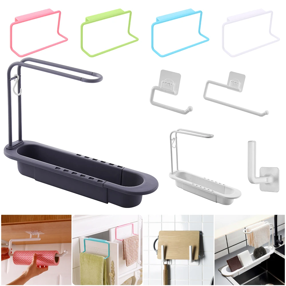 Telescopic Sink Drain Rack Soap Sponge Holder Self Adhesive Kitchen Paper Towel Holder Punch Free Roll Kitchen Accessories
Telescopic Sink Drain Rack Soap Sponge Holder Self Adhesive Kitchen Paper Towel Holder Punch Free Roll Kitchen Accessories