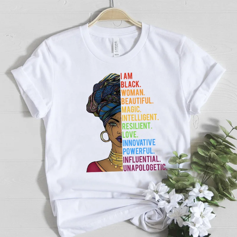 Женская футболка Melanin Queen я черная женщина красивая Волшебная Фотографическая