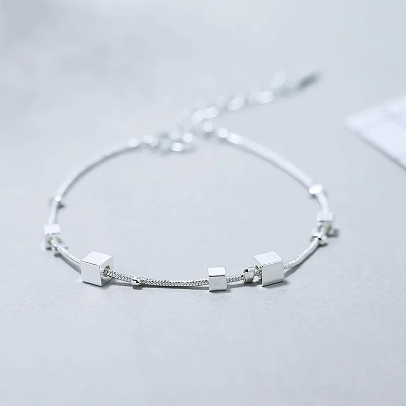 New Foot Anklet Sterling Ladies Anklets Bracelet Chain for Women Square Pendant Foot Pulseras Jewelry Package Mail
New Foot Anklet Sterling Ladies Anklets Bracelet Chain for Women Square Pendant Foot Pulseras Jewelry Package Mail