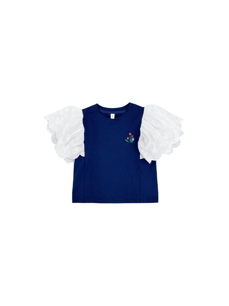 Mila Chou 2021 Spring Summer Girls Princess Sleeve Shirt Children's Blue Short Sleeve Top Kids Embroidered Short Sleeves 2-8Year
Mila Chou 2021 Spring Summer Girls Princess Sleeve Shirt Children's Blue Short Sleeve Top Kids Embroidered Short Sleeves 2-8Year
