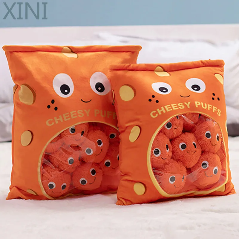 XINI 6pcs 9pcs a bag of cheesy puffs toy stuffed soft snack pillow plush puff toy kids toys birthday christmas gift for child
XINI 6pcs 9pcs a bag of cheesy puffs toy stuffed soft snack pillow plush puff toy kids toys birthday christmas gift for child