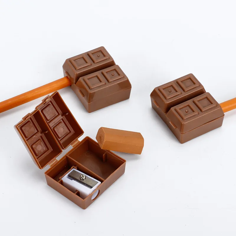 Creative Chocolate Pencil Sharpener for Kids Students Kawaii Plastic Sharpener Stationery Set School Office Supplies
Creative Chocolate Pencil Sharpener for Kids Students Kawaii Plastic Sharpener Stationery Set School Office Supplies