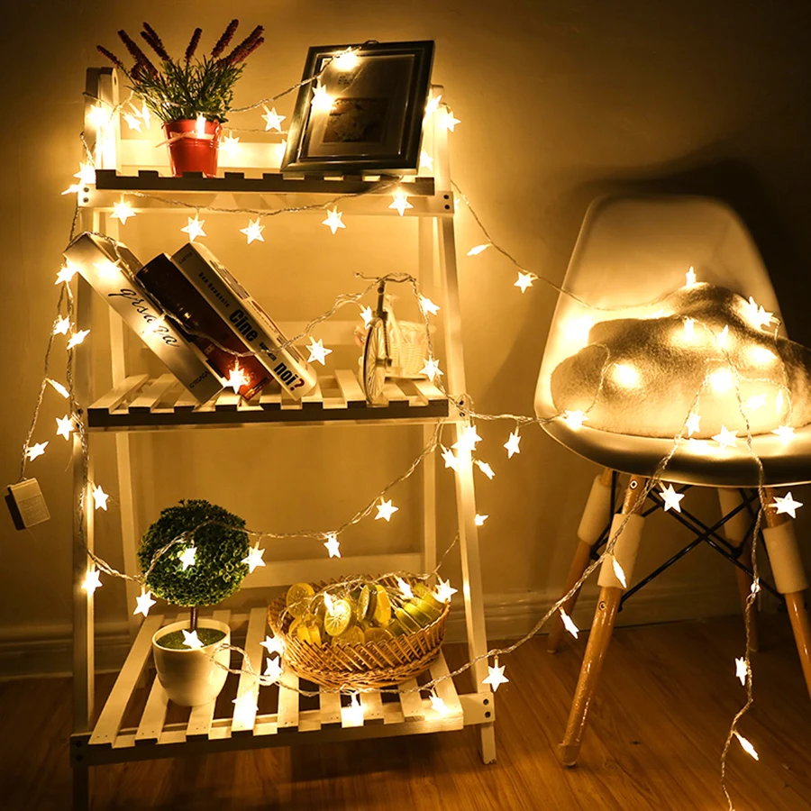 Beiaidi 10/20/40/80 LED Battery Powered Star Fairy String Light Star String Light Party Christmas New Year Holiday Garland Light
Beiaidi 10/20/40/80 LED Battery Powered Star Fairy String Light Star String Light Party Christmas New Year Holiday Garland Light
