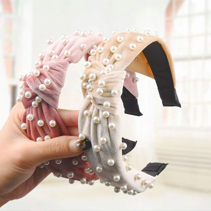 Girls Wide Headband Knot Headwear Retro Hair Bands With Faux Pearl Elastic Headdress Fashion Hair Accessories For Ladies
Girls Wide Headband Knot Headwear Retro Hair Bands With Faux Pearl Elastic Headdress Fashion Hair Accessories For Ladies