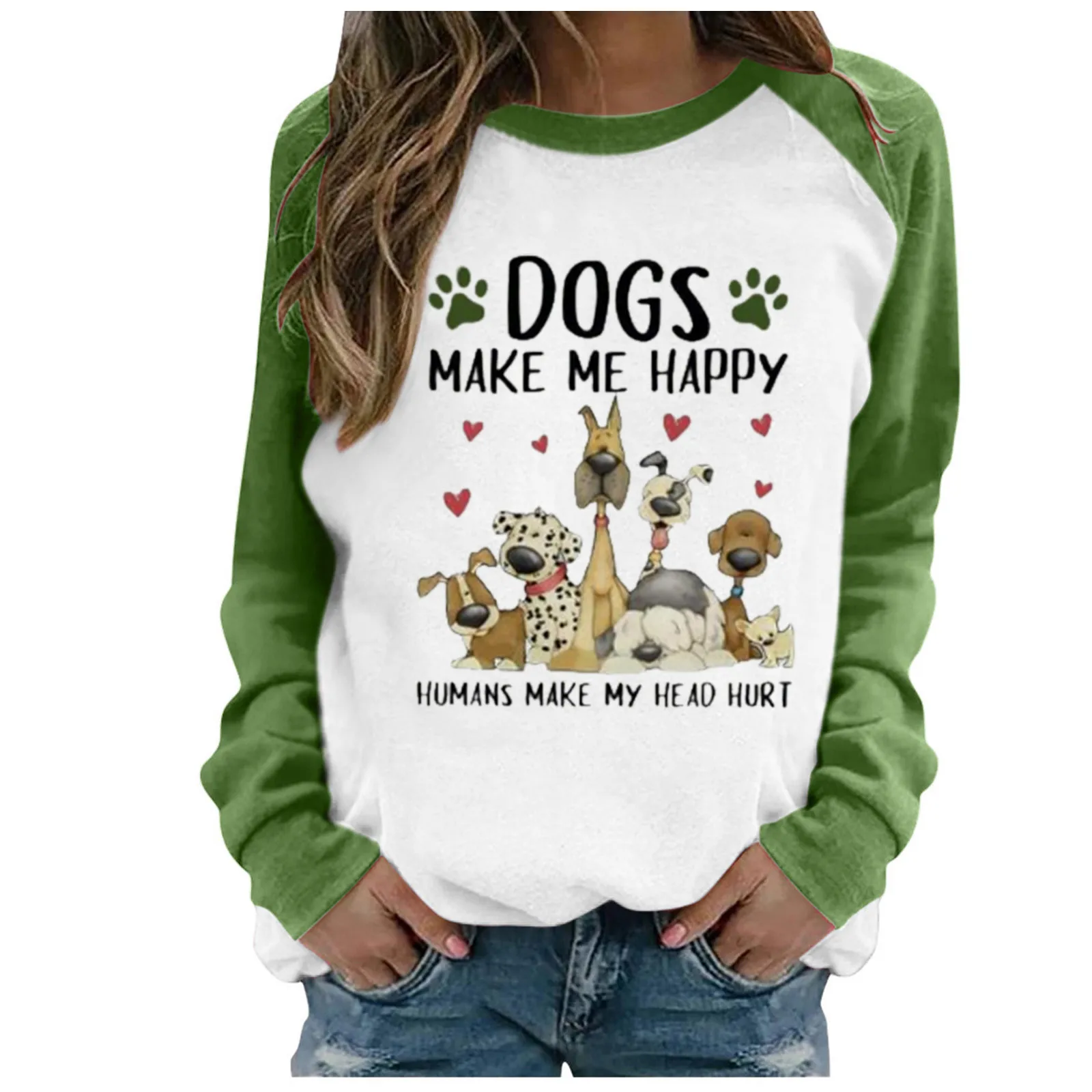 Sweatshirts Casual Dog Printing Hoodie Long Sleeve Shirts autumn spring female Blouse Tops Colorful Lovely Comfortable Feminina 
Sweatshirts Casual Dog Printing Hoodie Long Sleeve Shirts autumn spring female Blouse Tops Colorful Lovely Comfortable Feminina