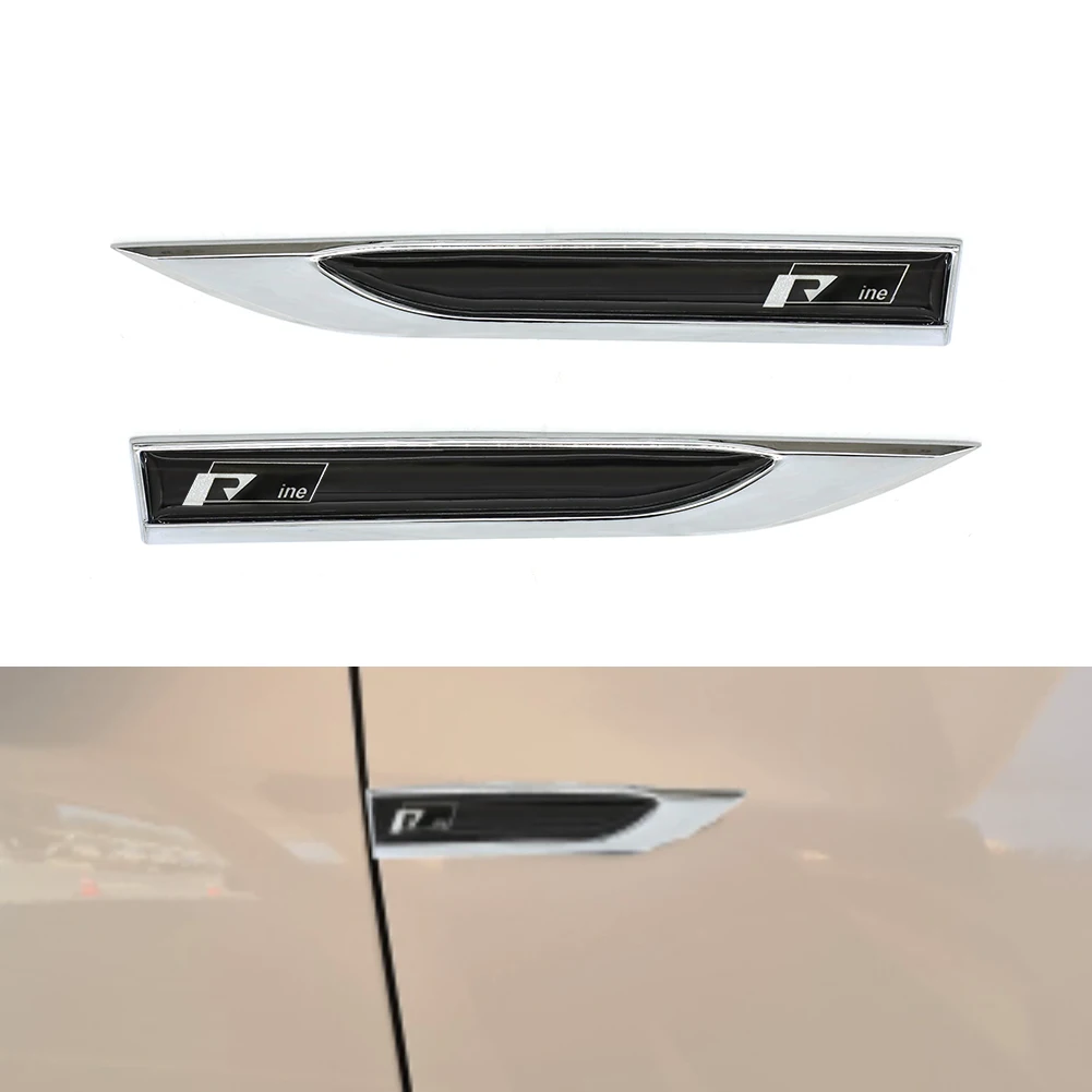 Хромированная эмблема бейдж Стикеры автомобиля Fender сторона 3D пара Ножи отделкой