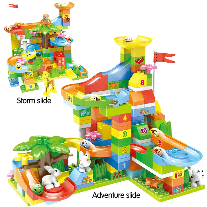 DIY City Marble Track Slide BIG Building Blocks For Dinosaur Maze Balls Bricks Gifts Toys for Kids
DIY City Marble Track Slide BIG Building Blocks For Dinosaur Maze Balls Bricks Gifts Toys for Kids