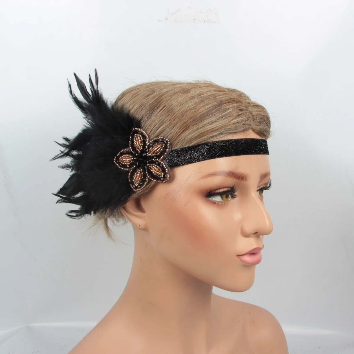 Gatsby Hair Accessories Crystal Rhinestone For Party Black Feather Hair Bands For Women Orginal Handmade
Gatsby Hair Accessories Crystal Rhinestone For Party Black Feather Hair Bands For Women Orginal Handmade