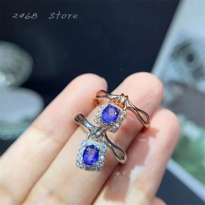 The new 925 silver inlaid natural sapphire ring, women's jewelry, simple and generous personality, a gift for girls
The new 925 silver inlaid natural sapphire ring, women's jewelry, simple and generous personality, a gift for girls