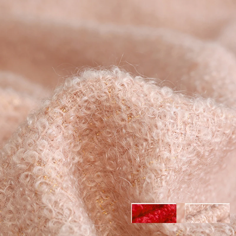 150CM Wide 440G/M Weight Pink Red Tweed Knitted Mohair & Wool & Polyamide Fabric for Autumn Dress Coat Jacket E1175
150CM Wide 440G/M Weight Pink Red Tweed Knitted Mohair & Wool & Polyamide Fabric for Autumn Dress Coat Jacket E1175