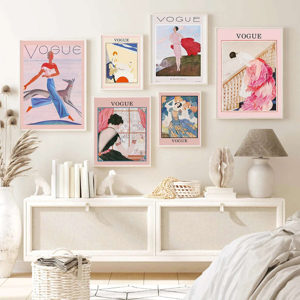 Vintage Vogue Cover Magazine Wall Art Canvas Painting Print Retro Poster Fashion Beauty Woman Pictures For Living Room Decor
Vintage Vogue Cover Magazine Wall Art Canvas Painting Print Retro Poster Fashion Beauty Woman Pictures For Living Room Decor