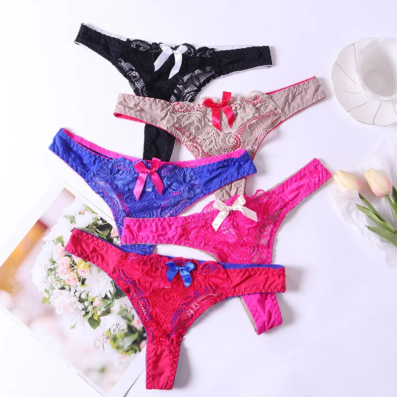 Underwear Women Panties Sexy Lace Bow Thong Perspective European American Style Hollow Low-waist Pure Cotton Women's Briefs
Underwear Women Panties Sexy Lace Bow Thong Perspective European American Style Hollow Low-waist Pure Cotton Women's Briefs