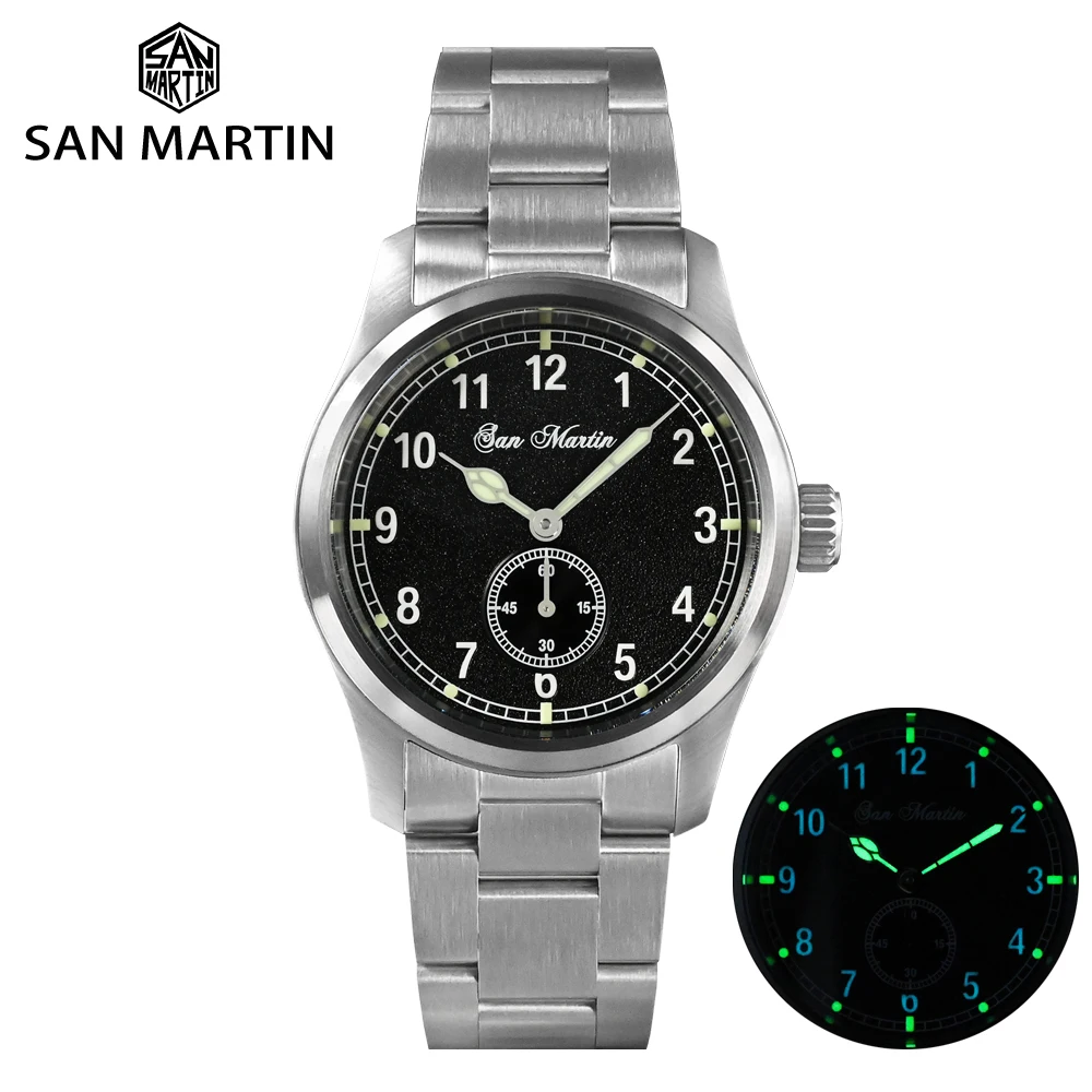 Мужские часы-пилот San Martin 37 мм кварцевые часы RONDA 6004 военные Простые Модные