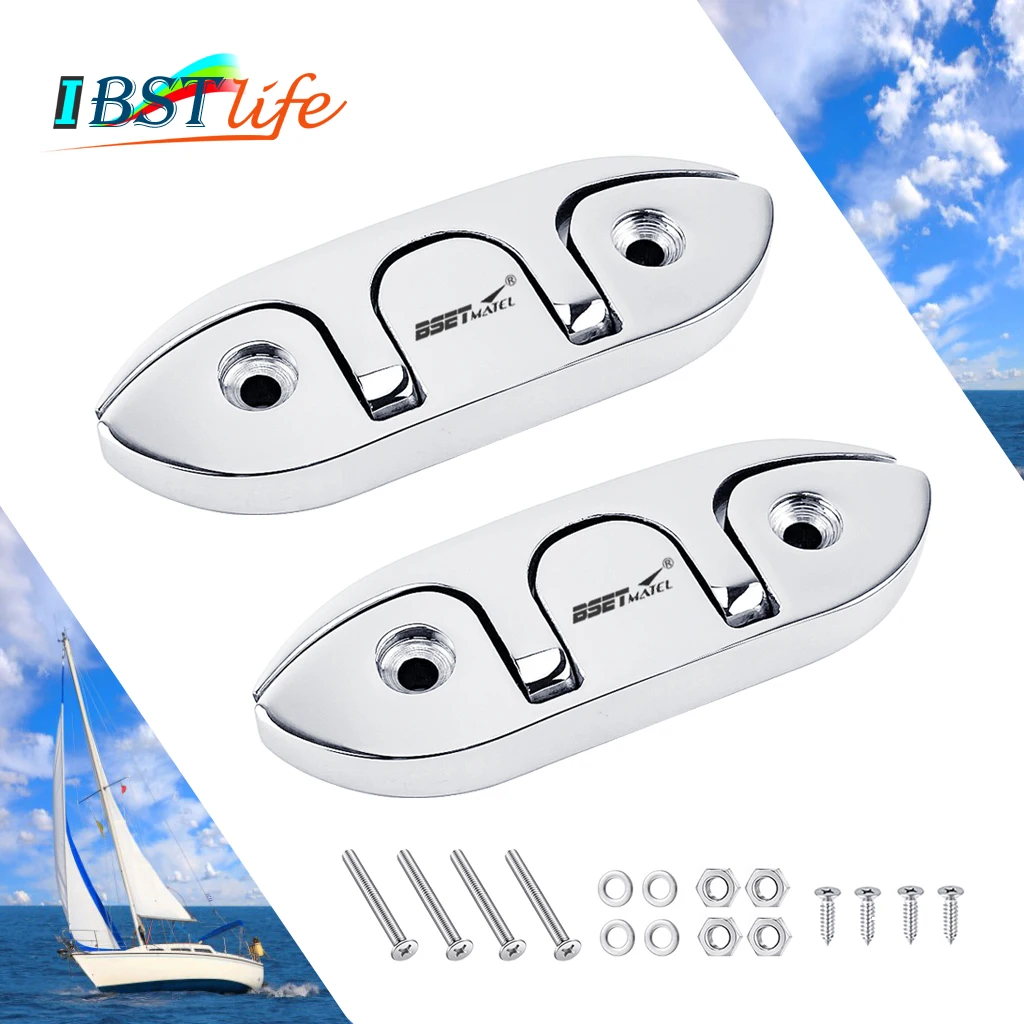 2PCS 120mm Stainless Steel 316 Boat Flip Up Folding Pull Up Cleat Dock Deck marine hardware Line Rope mooring Cleat Accessories
2PCS 120mm Stainless Steel 316 Boat Flip Up Folding Pull Up Cleat Dock Deck marine hardware Line Rope mooring Cleat Accessories