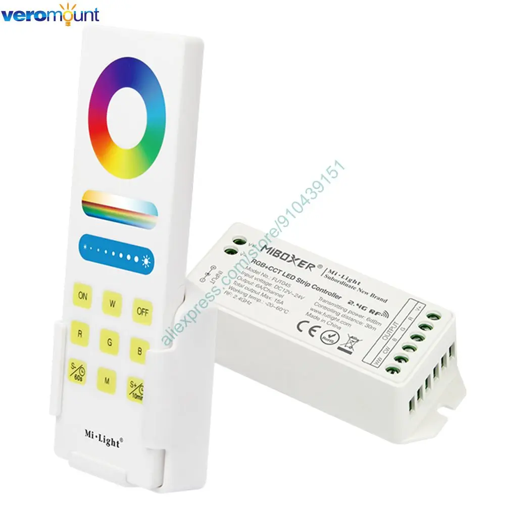 MiBoxer FUT045A RGB+CCT Smart LED Control System ( FUT045 & FUT088 ) 2.4GHz RF Wireless Remote Control for RGBCCT LED Strip
MiBoxer FUT045A RGB+CCT Smart LED Control System ( FUT045 & FUT088 ) 2.4GHz RF Wireless Remote Control for RGBCCT LED Strip