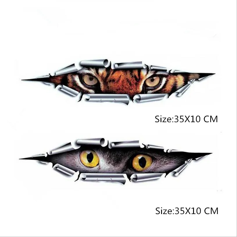 Наклейки для автомобиля BEMOST забавные наклейки в виде 3D глаз тигра орла