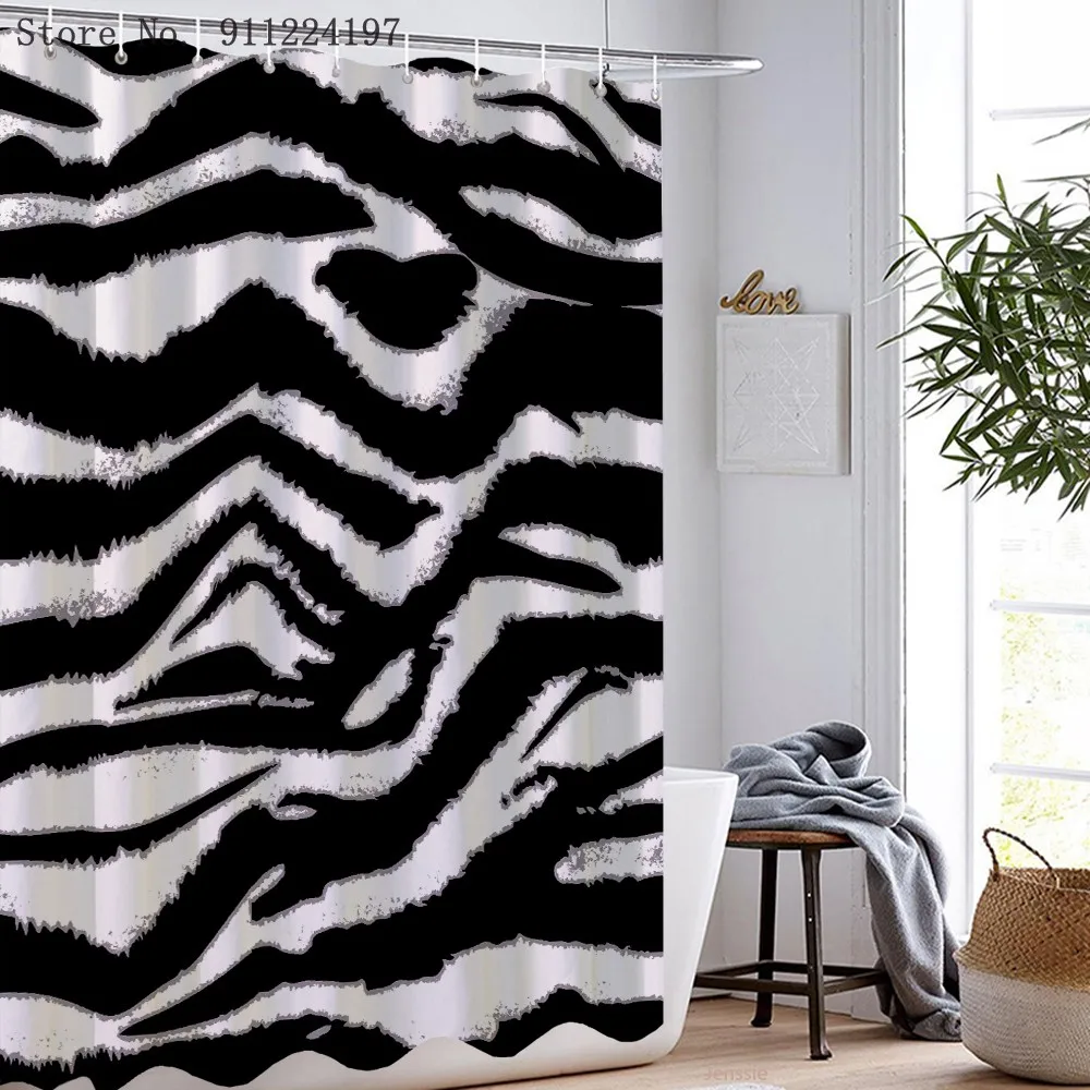 Black And White Waterproof Shower Curtain Polyester Leopard Print Showering Curtains With Hooks In The Bathroom Adults Kids
Black And White Waterproof Shower Curtain Polyester Leopard Print Showering Curtains With Hooks In The Bathroom Adults Kids