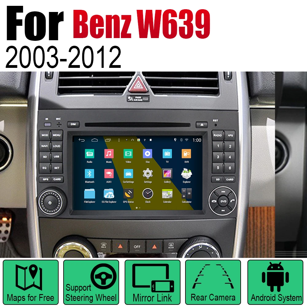 Для Mercedes Benz W639 2003 ~ 2012 NTG автомобильный Android gps навигация dvd плеер Радио стерео BT USB SD