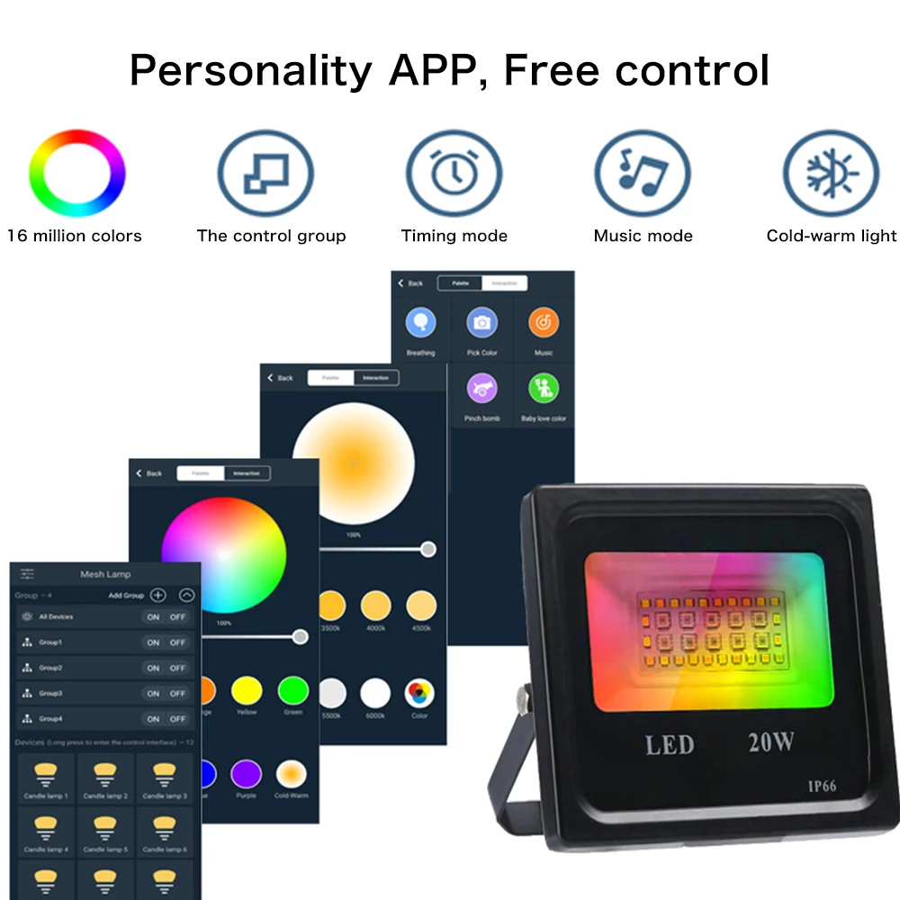 RGB Led Floodlight 20W Smart Flood Lights RGB Garden Spotlight Stage Waterproof Garden Lighting RGB Flood Light Home Decor
RGB Led Floodlight 20W Smart Flood Lights RGB Garden Spotlight Stage Waterproof Garden Lighting RGB Flood Light Home Decor