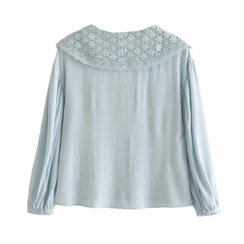 ZA Women Embroidery Blouse Shirts 2021 Summer Single Breasted Casual Tops Long Sleeve Turn Down Collar Female Loose Blouse
ZA Women Embroidery Blouse Shirts 2021 Summer Single Breasted Casual Tops Long Sleeve Turn Down Collar Female Loose Blouse