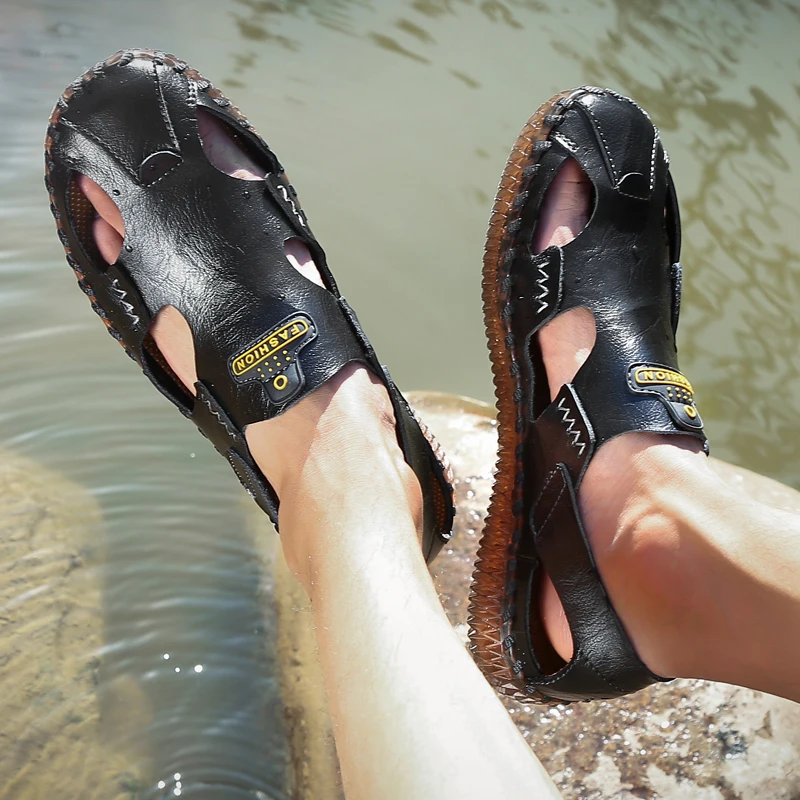 Summer Sandals&slippers Sandale Homme Beach Flip Flops Leather Sandals Slippers Male Sandal Men Sandalia Masculina
Summer Sandals&slippers Sandale Homme Beach Flip Flops Leather Sandals Slippers Male Sandal Men Sandalia Masculina
