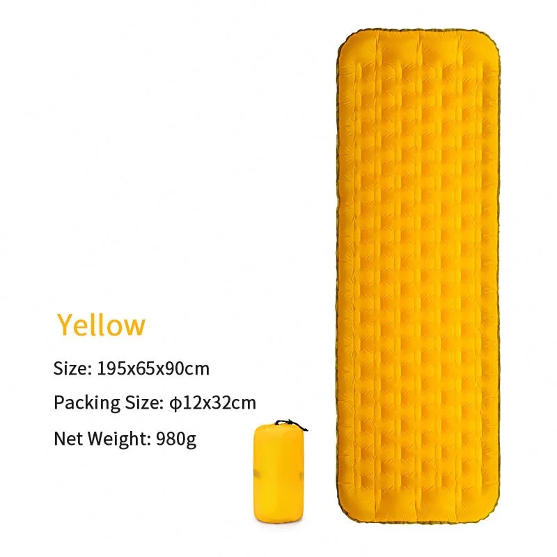New Trachea Support Single Thicken Inflatable Cushion 20D Nylon Double Valve Camping Moisture-proof Pad Portable Mat
New Trachea Support Single Thicken Inflatable Cushion 20D Nylon Double Valve Camping Moisture-proof Pad Portable Mat