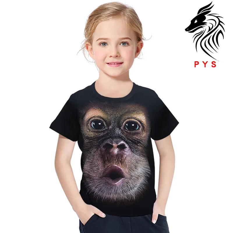 2-13Y Kids Summer Clothes Funny Monkey Chimpanzee 3D Digital Printing Boy Short Sleeve T-shirt for Girl Tops Tees Child Clothing
2-13Y Kids Summer Clothes Funny Monkey Chimpanzee 3D Digital Printing Boy Short Sleeve T-shirt for Girl Tops Tees Child Clothing