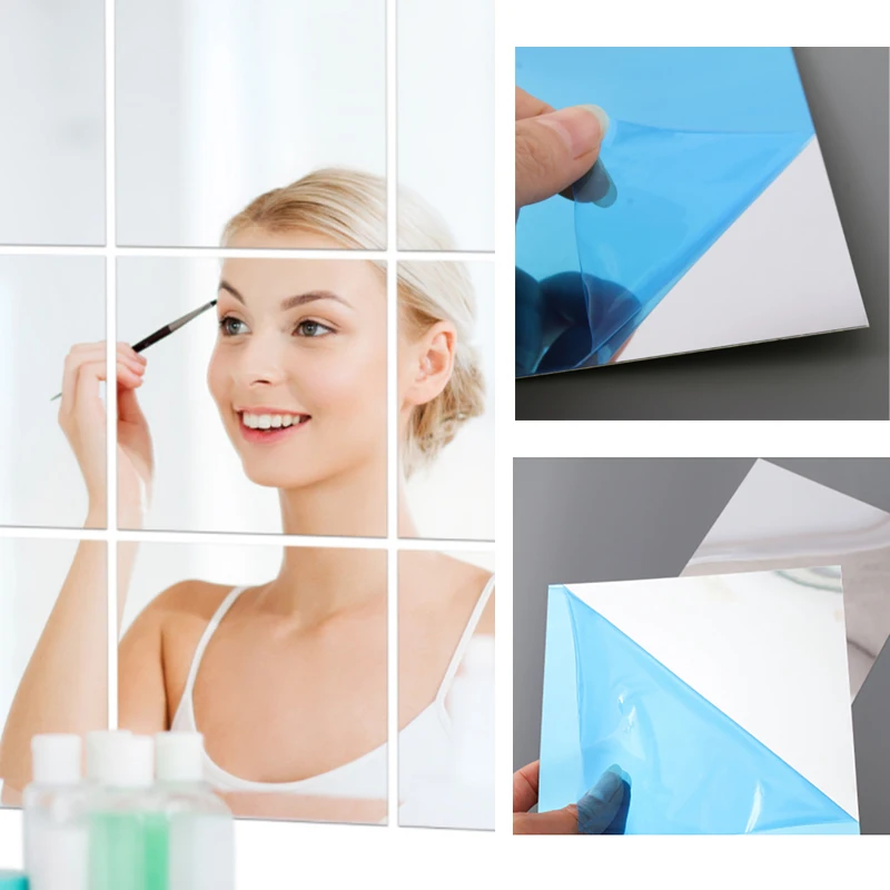 9pcs Mirror Wall Sticker Square Self-adhesive Acrylic Mirror Tiles Stickers For Bedroom Bathroom Home Decor Mural
9pcs Mirror Wall Sticker Square Self-adhesive Acrylic Mirror Tiles Stickers For Bedroom Bathroom Home Decor Mural