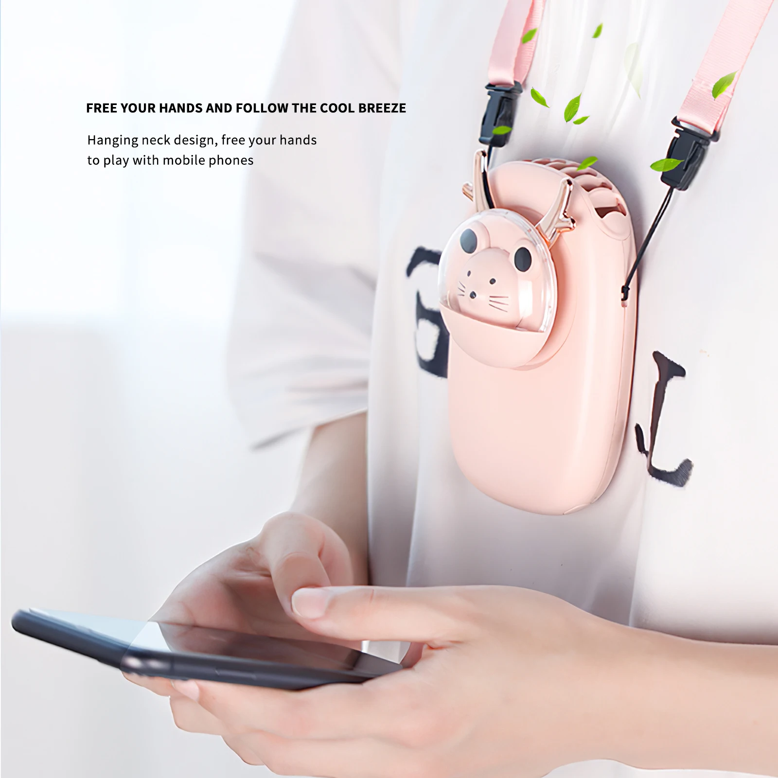 Hanging neck Fan Portable Hands Free Personal Rechargeable Cartoon USB Fan with Lanyard for Student Kids Adult Travel Outdoor
Hanging neck Fan Portable Hands Free Personal Rechargeable Cartoon USB Fan with Lanyard for Student Kids Adult Travel Outdoor