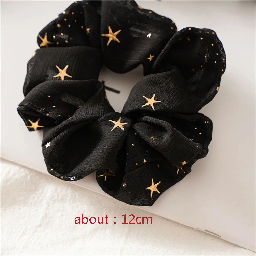 Shiny Star Chiffon Hair Scrunchies Women Elastic Rubber Hair Bands Girl Ponytail Holder Hair Ties Ropes Hair Accessories New
Shiny Star Chiffon Hair Scrunchies Women Elastic Rubber Hair Bands Girl Ponytail Holder Hair Ties Ropes Hair Accessories New