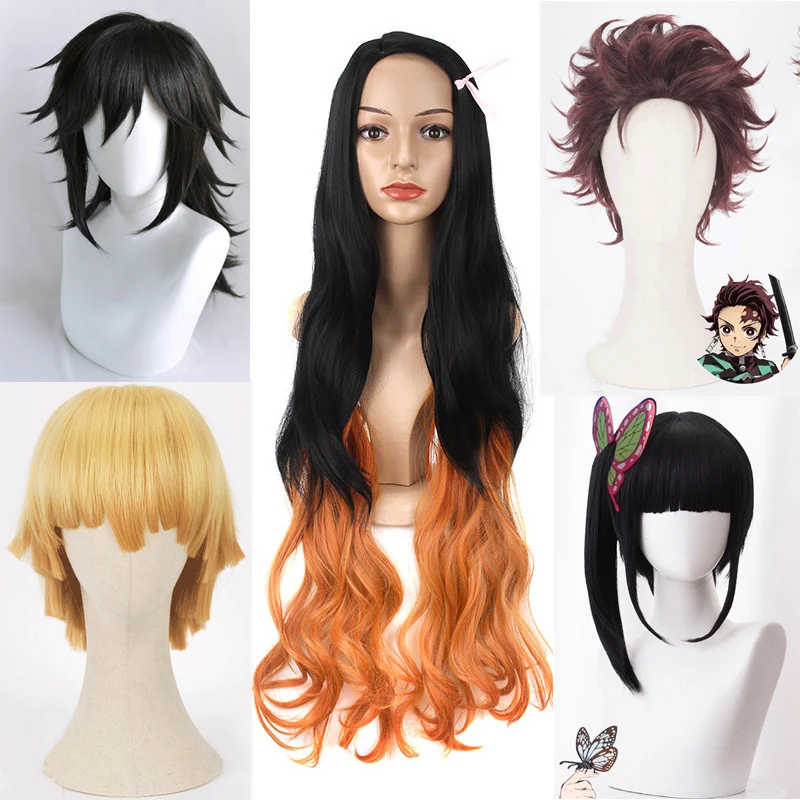Фото Парики для косплея Zenitsu Agatsuma парики с короткими волосами - купить