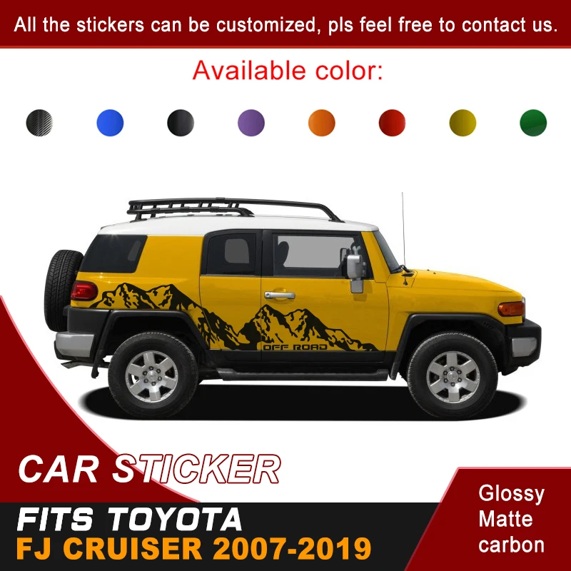 Side Body Car Stickers For Toyota FJ CRUISER 2007-2019 Stripe Mountains Off Road Styling Graphic Vinyl Decals Car Accessories
Side Body Car Stickers For Toyota FJ CRUISER 2007-2019 Stripe Mountains Off Road Styling Graphic Vinyl Decals Car Accessories