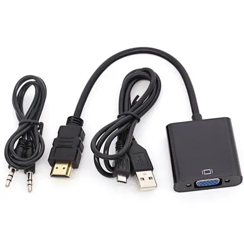 Видеоконвертер с HDMI-разъемом на VGA, преобразователь с аудио интерфейсом, 1080P, порт питания для ПК, ноутбука, DVD
Видеоконвертер с HDMI-разъемом на VGA, преобразователь с аудио интерфейсом, 1080P, порт питания для ПК, ноутбука, DVD