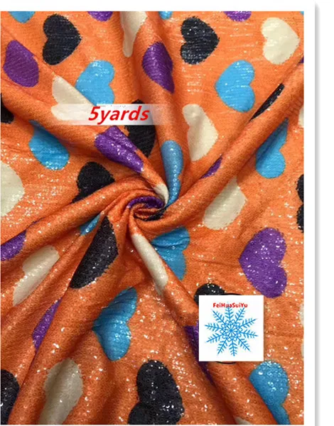 Special heart pattern design 5yards african sequins lace fabric good quality colourful sequins lace NXFE291
Special heart pattern design 5yards african sequins lace fabric good quality colourful sequins lace NXFE291