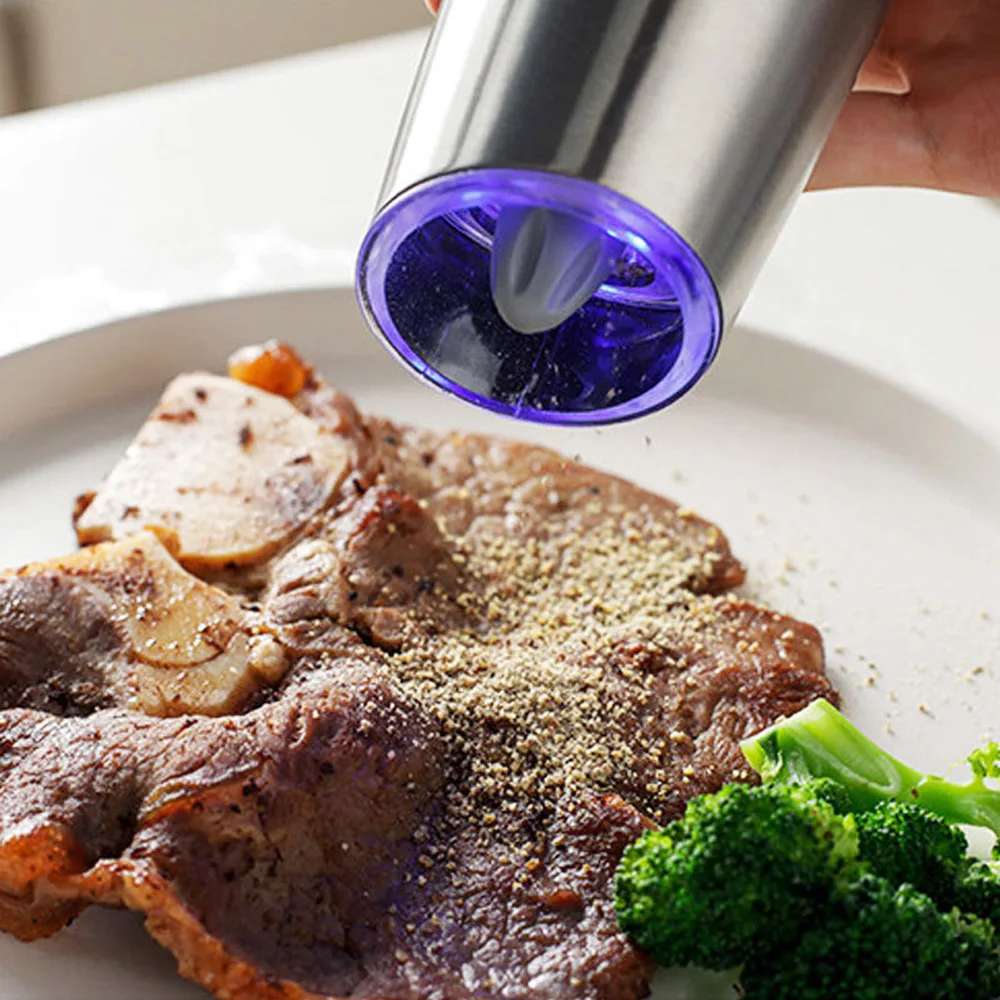 Electric Pepper Mill Ceramic Adjustable Coarseness Automatic Gravity Induction Salt Pepper Grinder Kitchen Spice Grinder Tools
Electric Pepper Mill Ceramic Adjustable Coarseness Automatic Gravity Induction Salt Pepper Grinder Kitchen Spice Grinder Tools