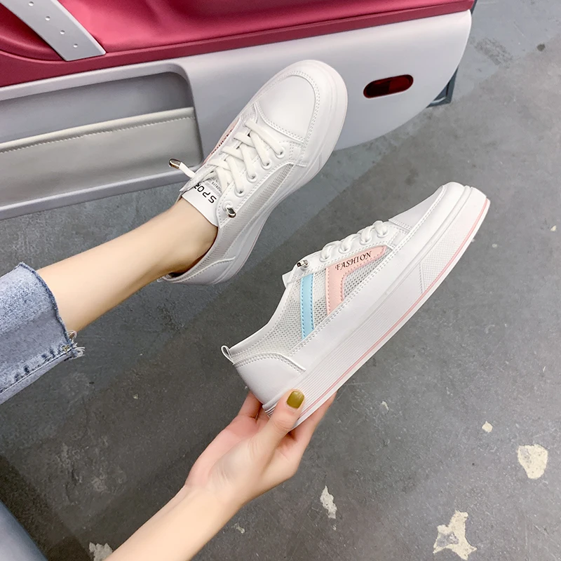 2021 Fashion Mesh Casual Shoes Flats Women Lace Up Dames Sneakers Platform Round Toe Zapatillas Casual Mujer For Summer Hollow
2021 Fashion Mesh Casual Shoes Flats Women Lace Up Dames Sneakers Platform Round Toe Zapatillas Casual Mujer For Summer Hollow