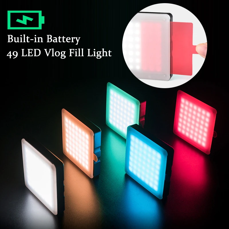5W 49 LED Video Light 700mAh Built-in Battery 6500K Photographic Lighting Hot Shoe LED Vlog Fill Light Lamp for phone DSLR SLR 
5W 49 LED Video Light 700mAh Built-in Battery 6500K Photographic Lighting Hot Shoe LED Vlog Fill Light Lamp for phone DSLR SLR