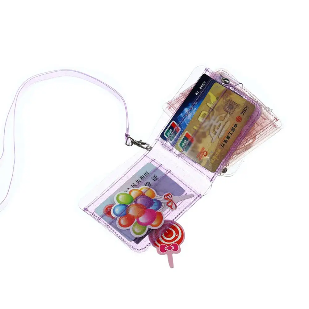 Women's Wallet Clear Jelly Laser PVC ID Cards Holder Lanyard Student Star Chasing Girl Campus Transparent Card Cover Portable
Women's Wallet Clear Jelly Laser PVC ID Cards Holder Lanyard Student Star Chasing Girl Campus Transparent Card Cover Portable