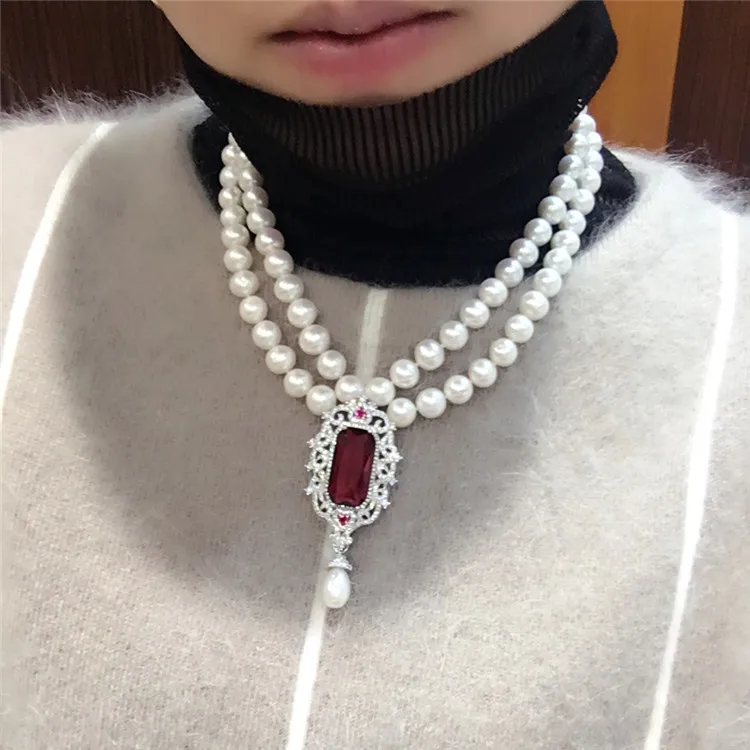 Hot sell new 9-10mm natural white fresh water pearl zircon accessories double short necklace fashion jewelry
Hot sell new 9-10mm natural white fresh water pearl zircon accessories double short necklace fashion jewelry