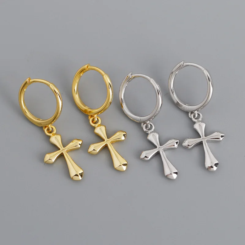 S925 Silver Cross Star Hollow Earrings moon Starfish Cross pendant Hoop Earrings Geometric Gold color for Women Party Jewelry
S925 Silver Cross Star Hollow Earrings moon Starfish Cross pendant Hoop Earrings Geometric Gold color for Women Party Jewelry