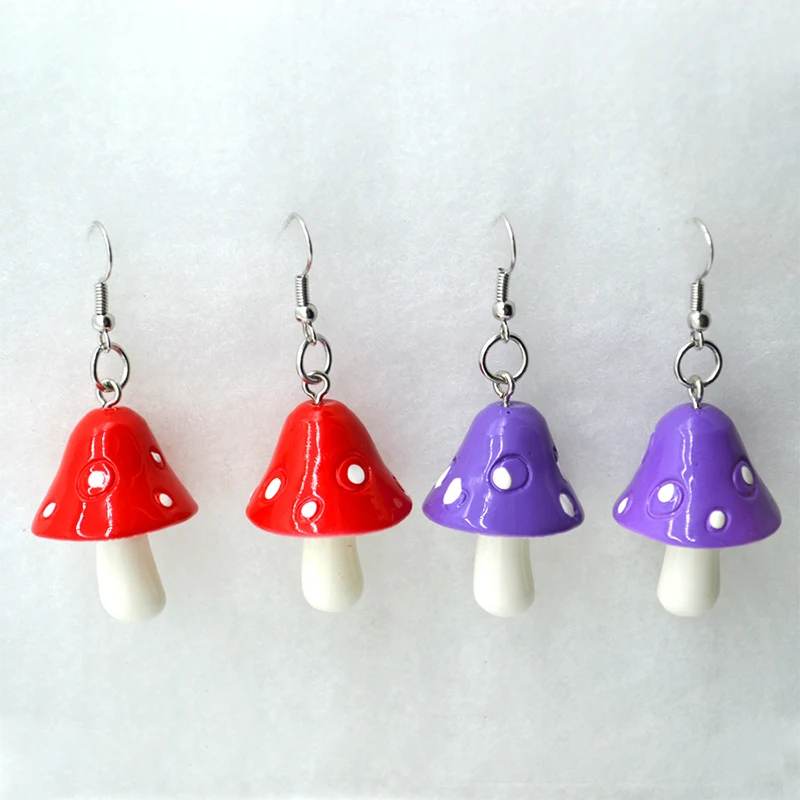 Fashion Women's Party Long Earring Accessories Sweet Girl Jewelry Gift Creative Red Purple Acrylic Mushroom Pendant Earrings
Fashion Women's Party Long Earring Accessories Sweet Girl Jewelry Gift Creative Red Purple Acrylic Mushroom Pendant Earrings