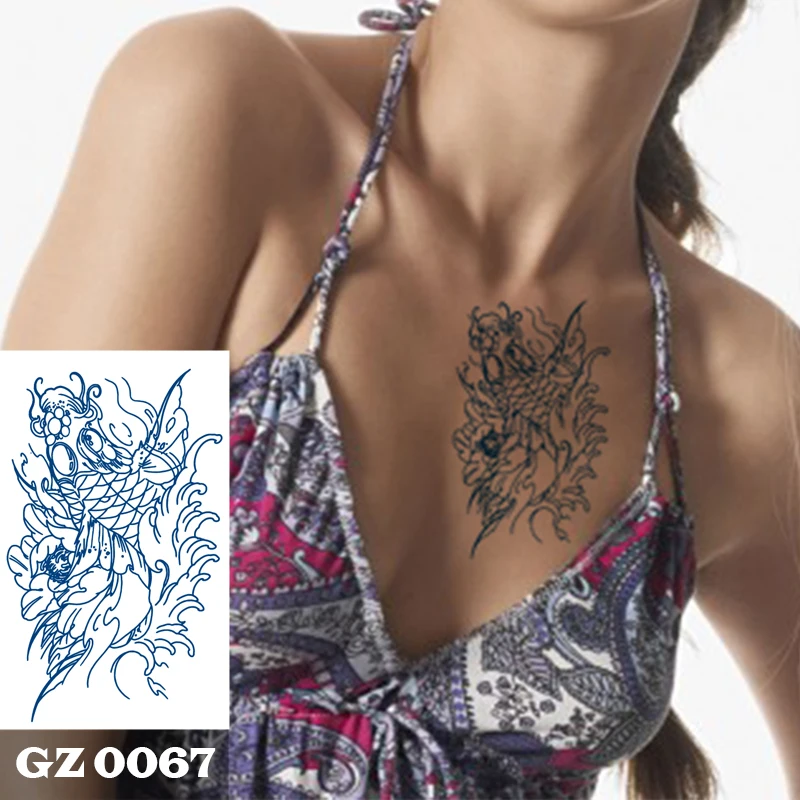 1Pcs Herbal Extracts Juice Carp Tattoos Body Art Waterproof Temporary Tattoo Sticker Arm For Men Women
1Pcs Herbal Extracts Juice Carp Tattoos Body Art Waterproof Temporary Tattoo Sticker Arm For Men Women