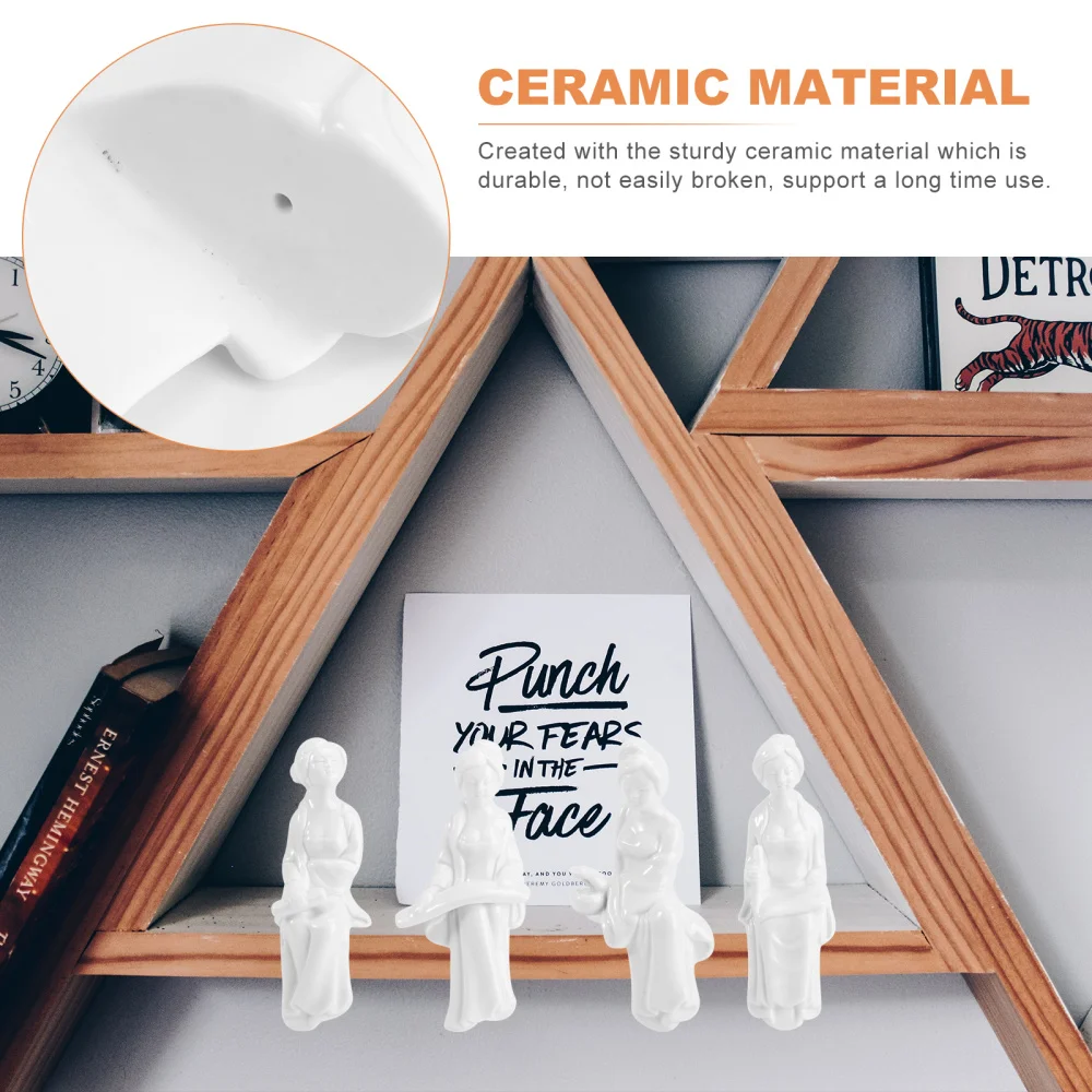 4pcs White Ceramic Poetry and Painting Maids Figurines Succulent Plant Pot Decor
4pcs White Ceramic Poetry and Painting Maids Figurines Succulent Plant Pot Decor