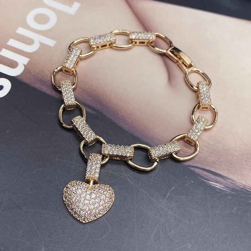 Chain Diamond Love Bracelet Perfume Bottle Heart Pendant Zircon Temperament Bracelet Punk Simple Ins Hip Hop Trend
Chain Diamond Love Bracelet Perfume Bottle Heart Pendant Zircon Temperament Bracelet Punk Simple Ins Hip Hop Trend