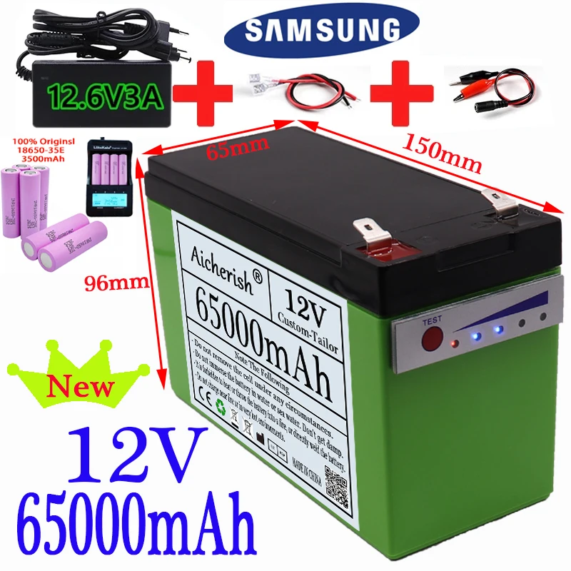 18650 Li-Ion Rechargeable Battery 12V 65Ah BMS For Children's E-Car Toy Sprayer Scale Access Control Electric Bicycle E-Scooter
18650 Li-Ion Rechargeable Battery 12V 65Ah BMS For Children's E-Car Toy Sprayer Scale Access Control Electric Bicycle E-Scooter
