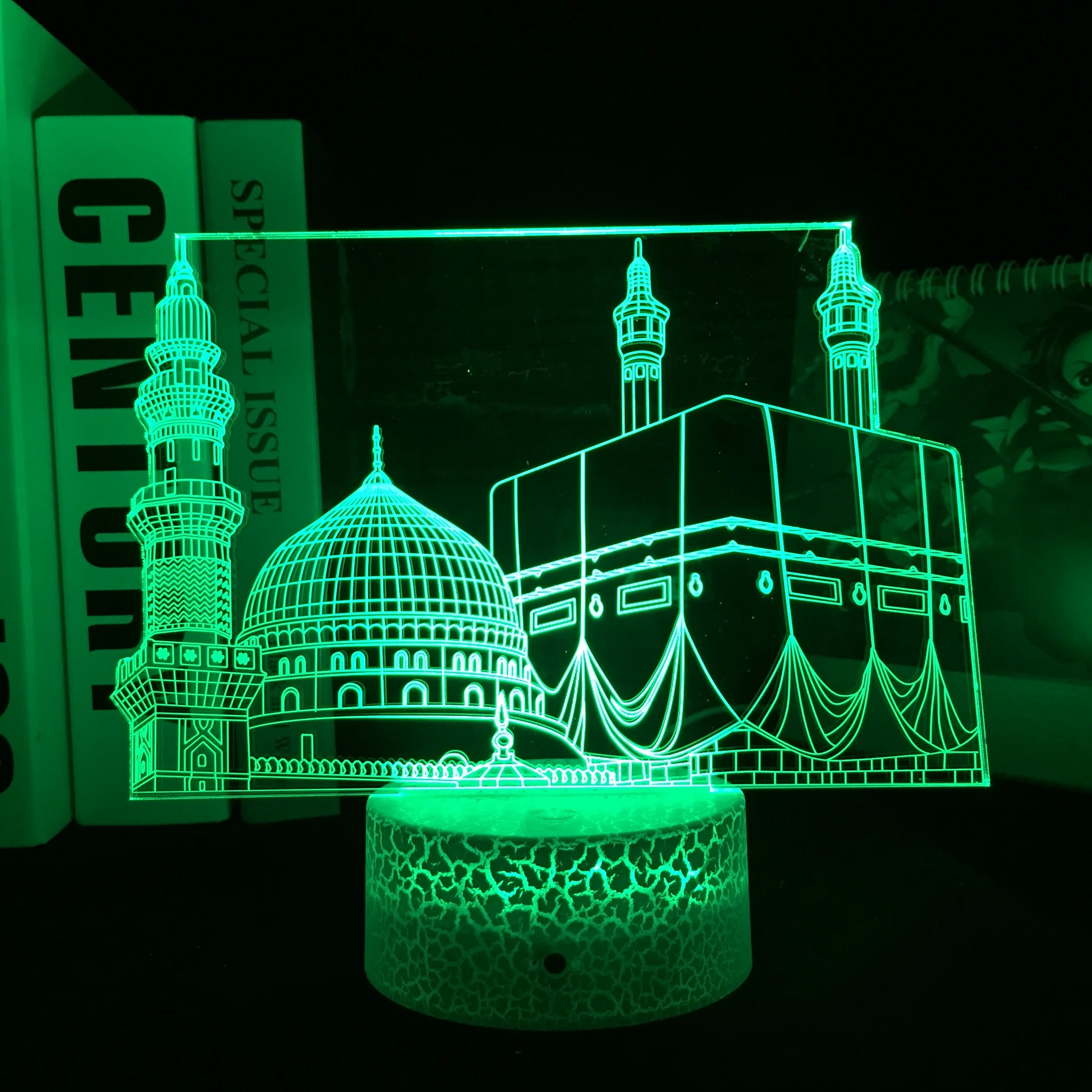 Muslim Mosque 3D Night Lamp The Koran RGB Color Changing Cool Ramadan Gift Acrylic LED Night Light for Home Decor Nightlight
Muslim Mosque 3D Night Lamp The Koran RGB Color Changing Cool Ramadan Gift Acrylic LED Night Light for Home Decor Nightlight