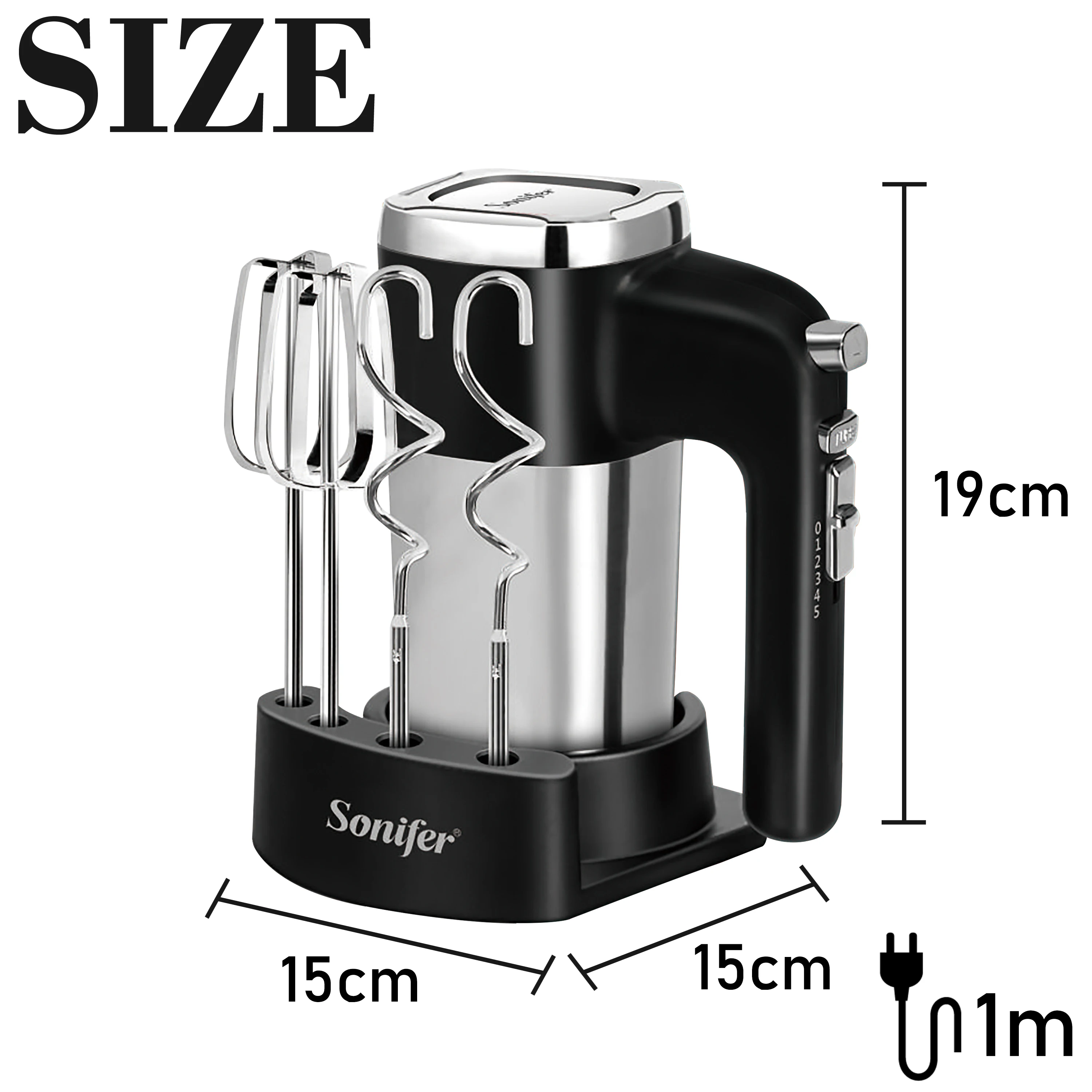 500W Food Mixer Electric Cuisine Kitchen Blender With Dough Hooks Chrome Egg Beater Whisk Hand Mixer Machine For Bakery Sonifer
500W Food Mixer Electric Cuisine Kitchen Blender With Dough Hooks Chrome Egg Beater Whisk Hand Mixer Machine For Bakery Sonifer