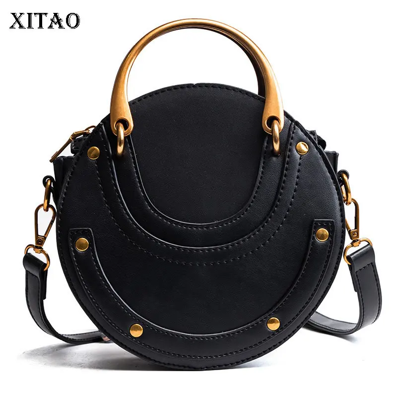 XITAO Fashion Round Shape Shoulder Bags Vintage Splicing PU Rivet Metal Portable Women New All-match Messenger Bag GWJ2266 
XITAO Fashion Round Shape Shoulder Bags Vintage Splicing PU Rivet Metal Portable Women New All-match Messenger Bag GWJ2266
