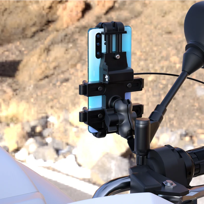 Aluminum Motorcycle Phone Holder Bicycle Eight Claws Fixed Mount Stand 360 Rotating Handlebar Mirror Bracket With USB Charger 
Aluminum Motorcycle Phone Holder Bicycle Eight Claws Fixed Mount Stand 360 Rotating Handlebar Mirror Bracket With USB Charger