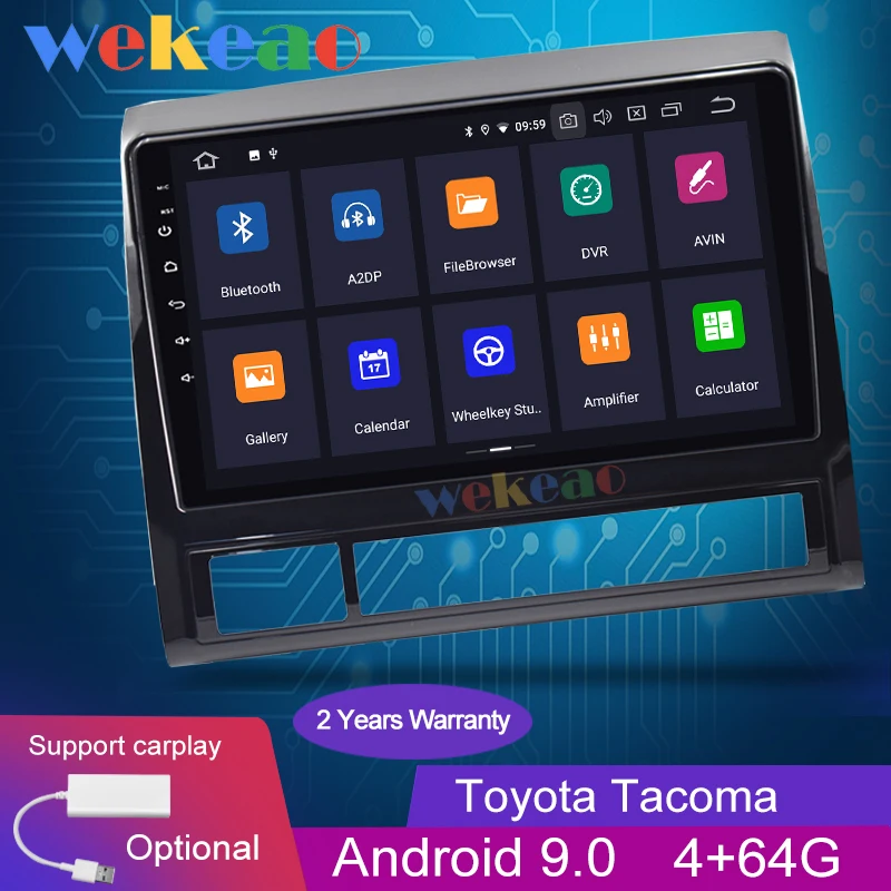Wekeao Touch Screen 9'' Android 9.0 Car Radio Automotivo For Toyota Tacoma Car Dvd Player Android Auto GPS Navigation 2005-2013
Wekeao Touch Screen 9'' Android 9.0 Car Radio Automotivo For Toyota Tacoma Car Dvd Player Android Auto GPS Navigation 2005-2013